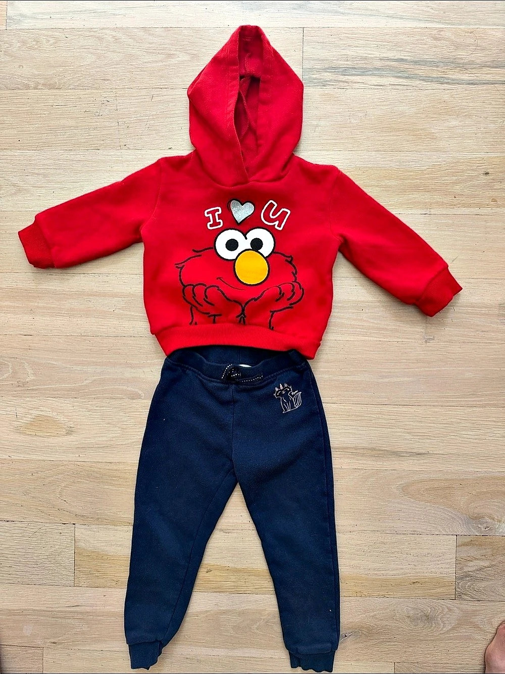 Sesame Street Elmo Matching Set Girls 2T Red & Blue